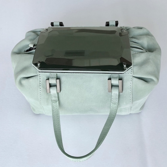 fendi green suede bag